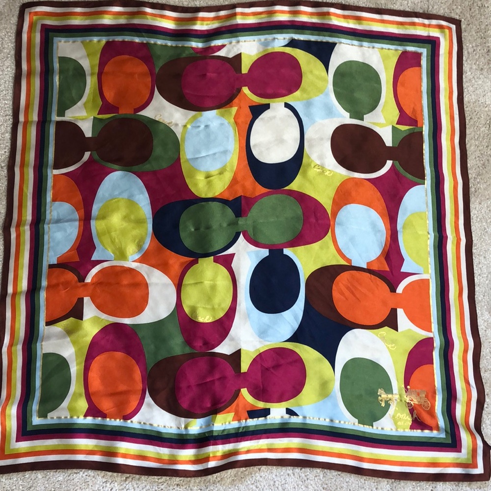 Coach 100% Silk Scarf